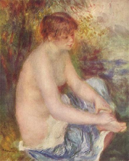 Pierre-Auguste Renoir Kleiner Akt in Blau oil painting image